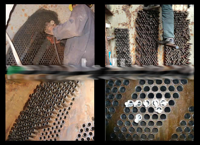 各型号凝汽器,冷油器各类换热器,冷却器,冷水器,压加热器,低压加热器,空气预热器不锈钢管换热管冷水器换管束厂家生产图